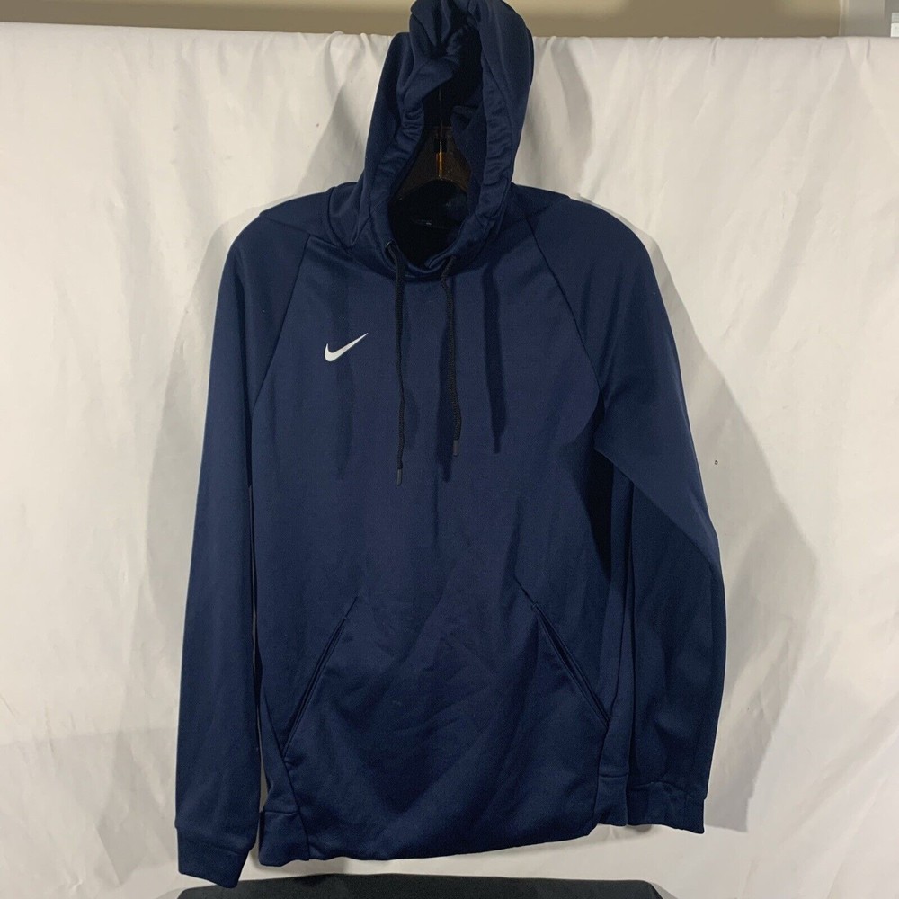 Nike Therma Dri Fit Hoodie Mens Size Small Pullover Blue 932022-484